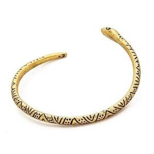 NEW Madewell Gold Snake Cuff Brass Open End Bracelet